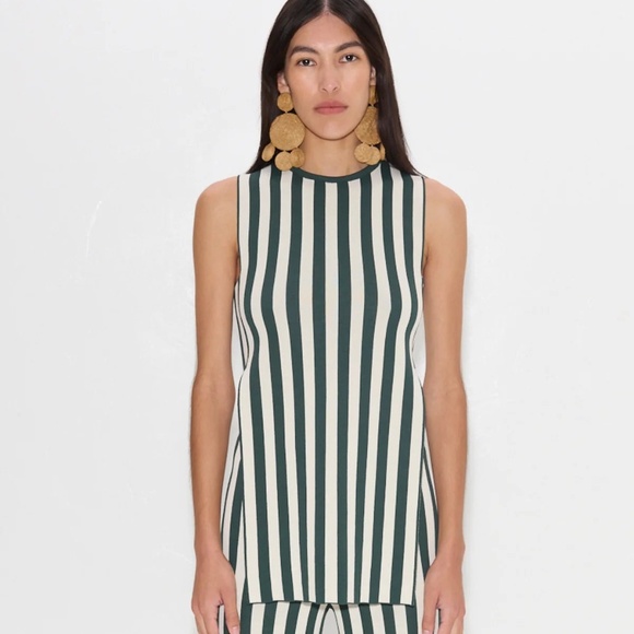 SIMONMILLER | CANOGA KNIT TOP GUMMY GREEN STRIPE (Multiple Sizes) - Picture 1 of 5